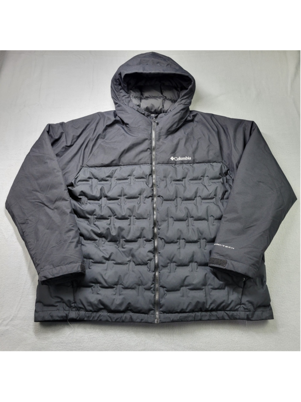 Columbia Men's Grand Trek III Down Hooded Jacket Black XXL 650-Fill Omni-Heat